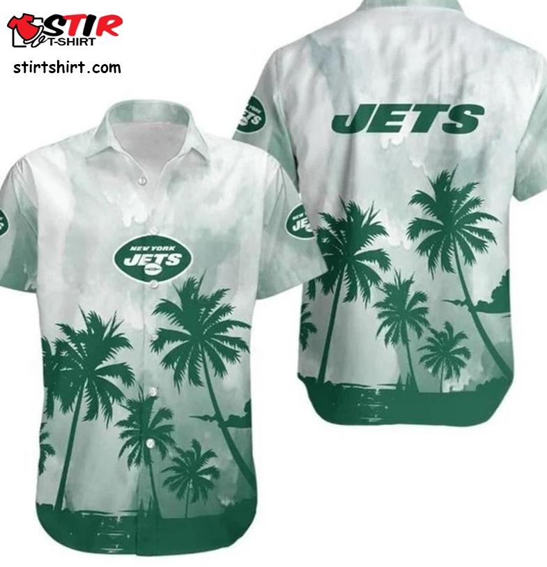 New York Jets Coconut Trees Gift For Fan Hawaiian Shirt  New York Jets 