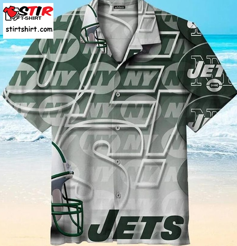 New York Jets Gradient Hawaiian Shirt  New York Jets 