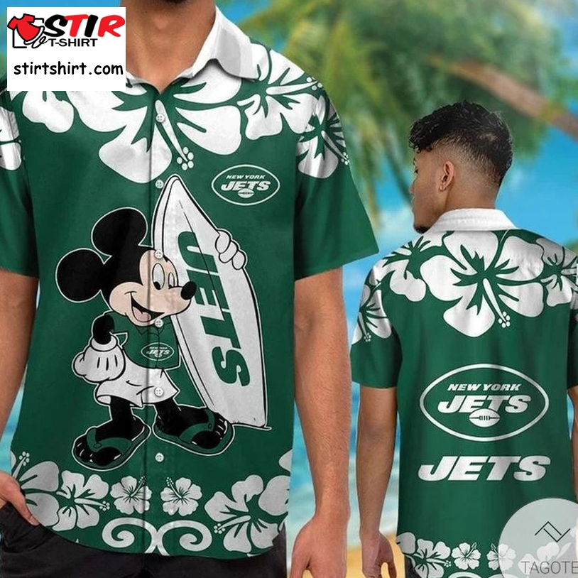 New York Jets  Mickey Mouse Hawaiian Shirt  New York Jets 