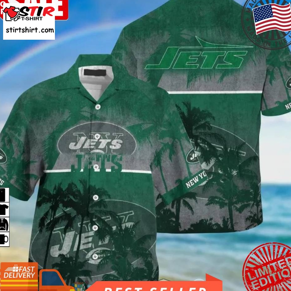 New York Jets Nfl Palm Tree Hawaiian Shirt  Saleoff  New York Jets 