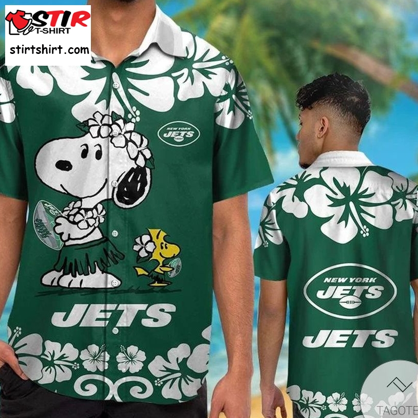 New York Jets  Snoopy Hawaiian Shirt  New York Jets 