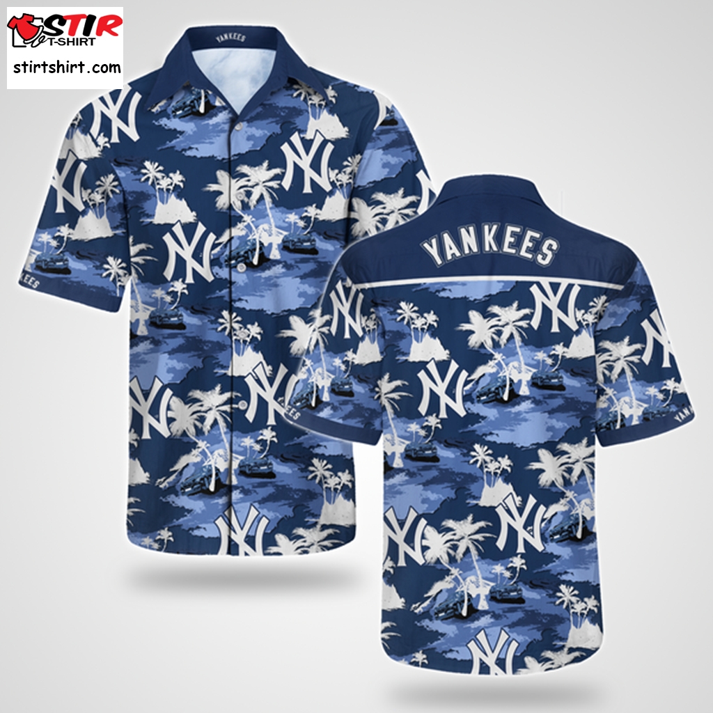 REYN SPOONER Mens Hawaiian Shirt Size M New York Yankees 100th Anniversary