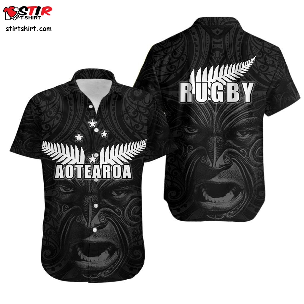 New Zealand Rugby The Haka Tatto Face Hawaiian Shirt Th4  Costumes With 