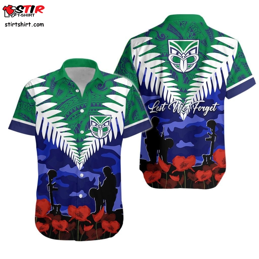 New Zealand Warriors Rugby Hawaiian Shirt  Maori Mix Camouflage Lt7  Deicide 