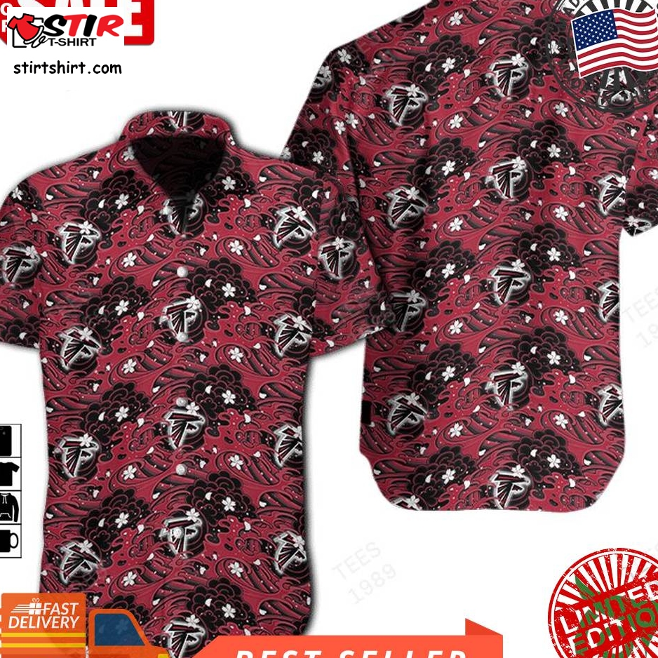 Nfl Atlanta Falcons Great Waves Of Japanese Hawaiian Shirt