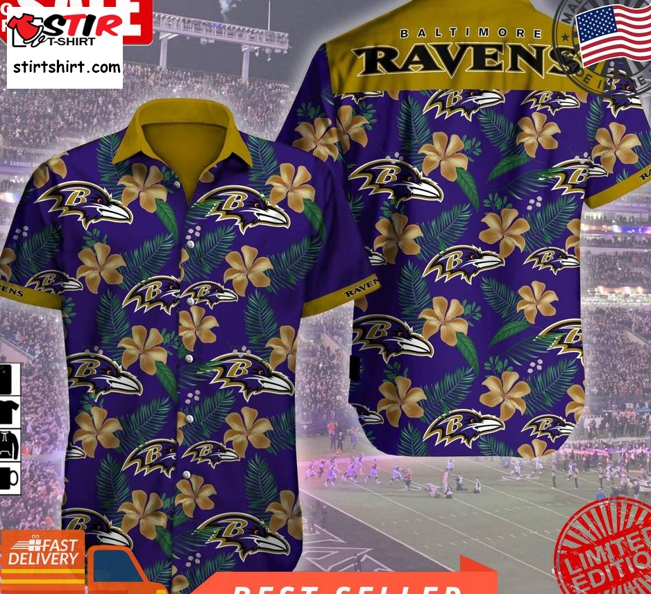 Nfl Baltimore Ravens Logo Hawaii Shirt 3D 2 Ds0 01161 Hws