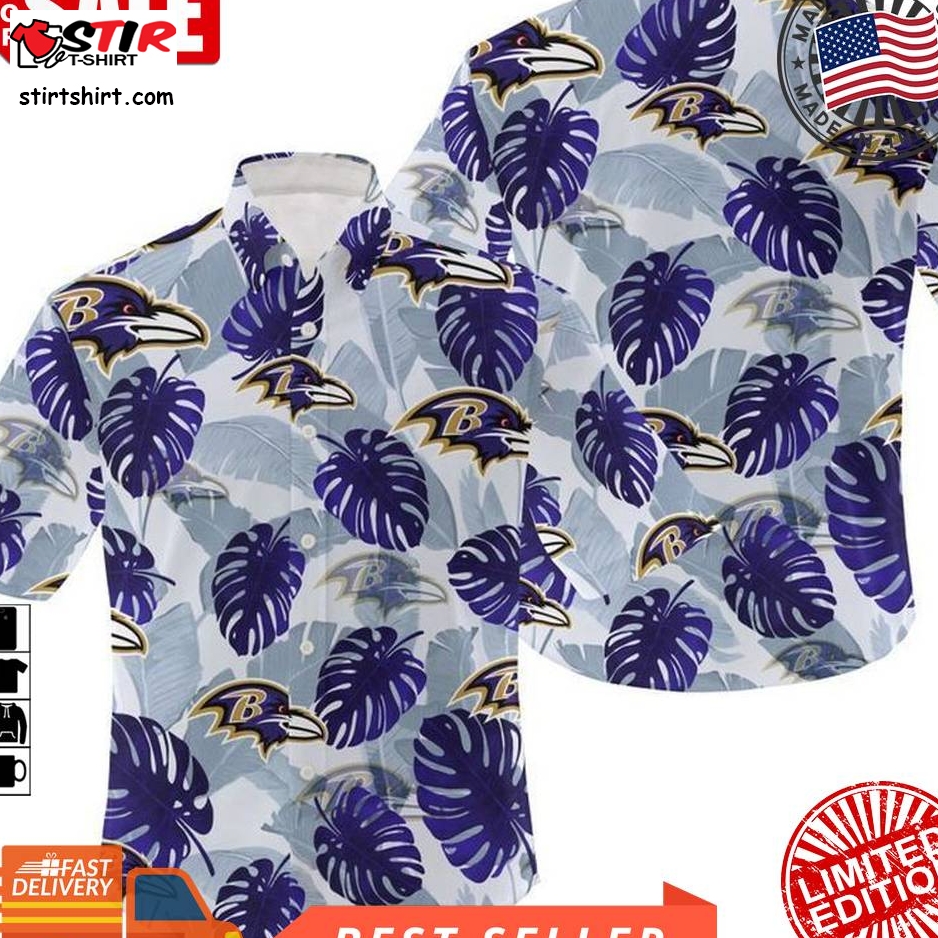 Nfl Baltimore Ravens Nfl Gift For Fan Hawaiian Graphic Print Short Sleeve Hawaiian Shirt 8 H97