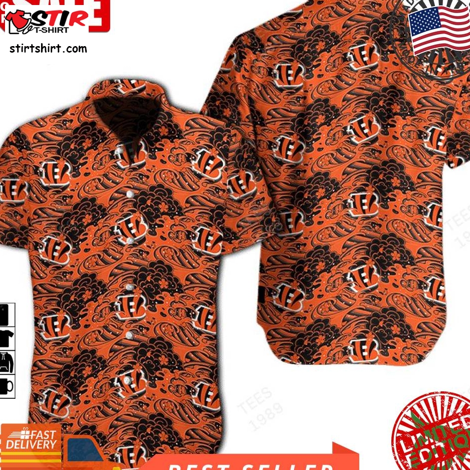 Nfl Cincinnati Bengals Great Waves Of Japanese Hawaiian Shirt