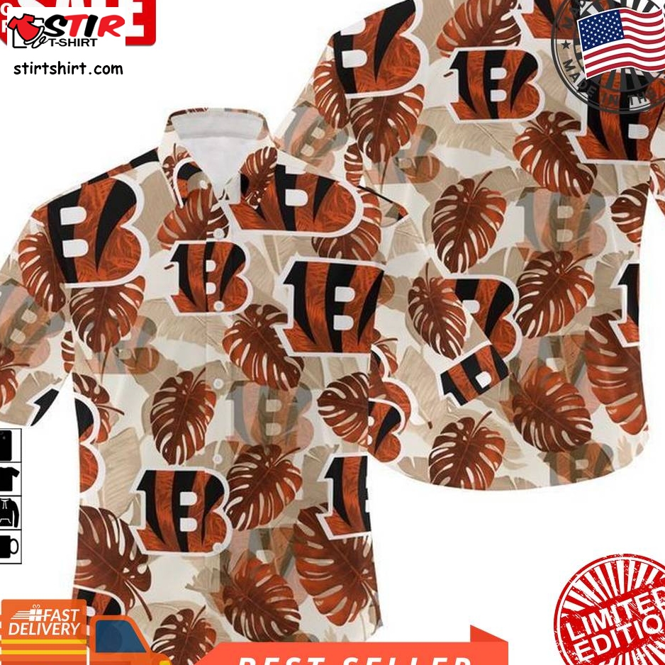 Nfl Cincinnati Bengals Nfl Gift For Fan Hawaiian Graphic Print Short Sleeve Hawaiian Shirt 8 H97