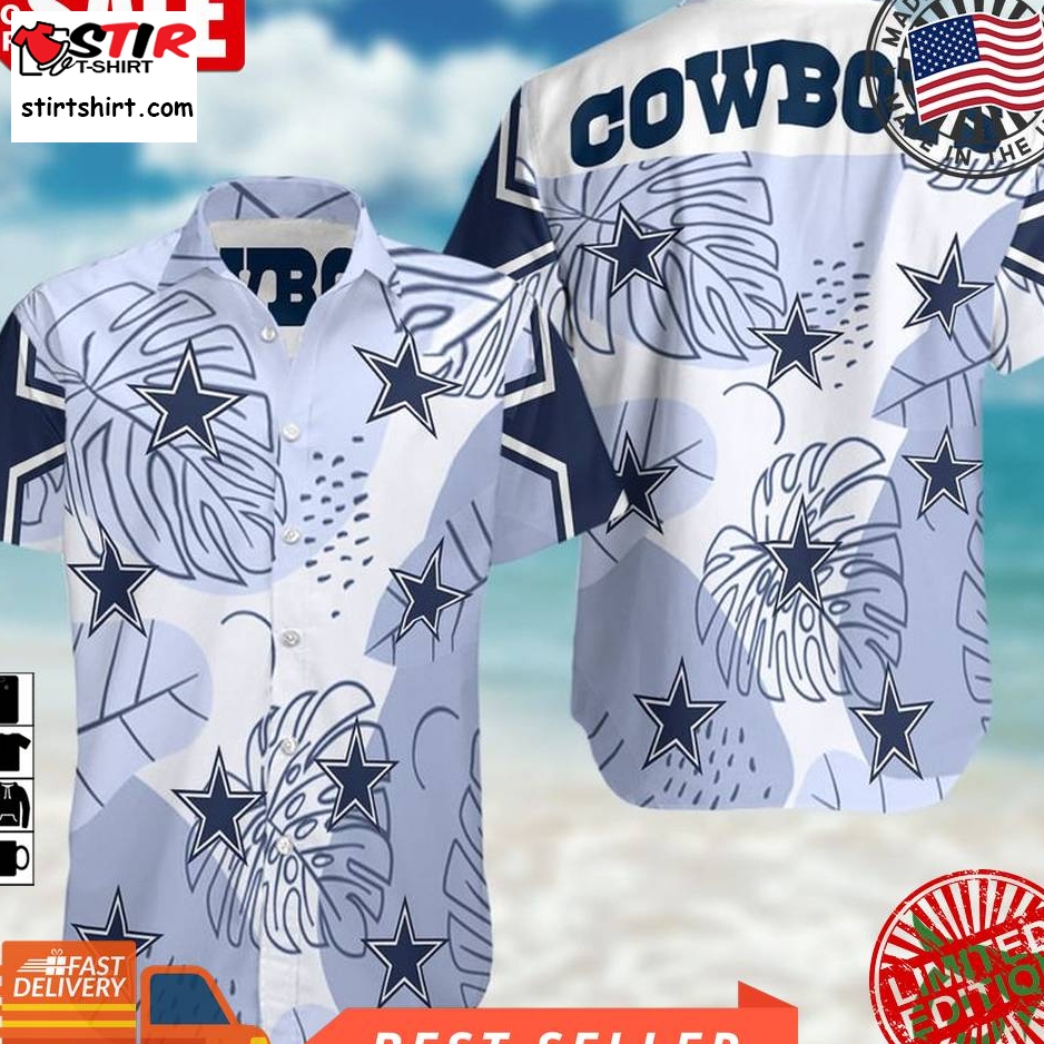 Nfl Dallas Cowboys Dark Blue And White Hawaiian Shirt
