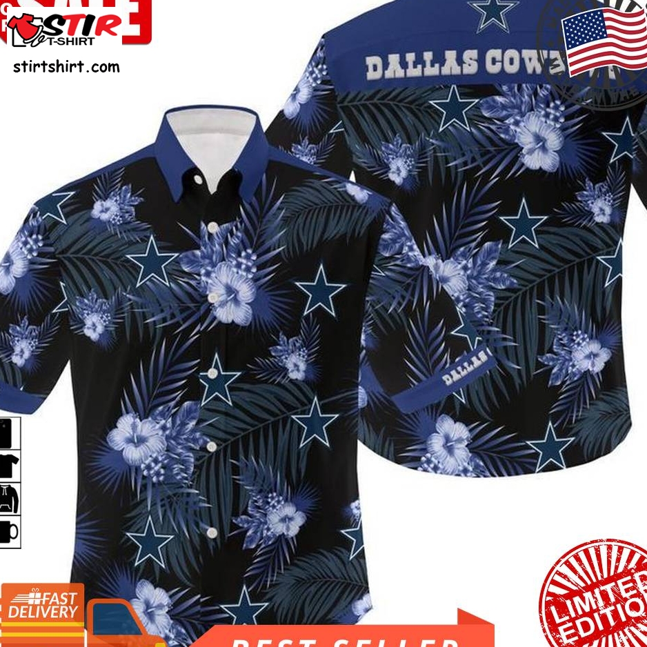 Nfl Dallas Cowboys Flowers Gift For Fan Hawaiian Graphic Print Short Sleeve Hawaiian Shirt 3 H97