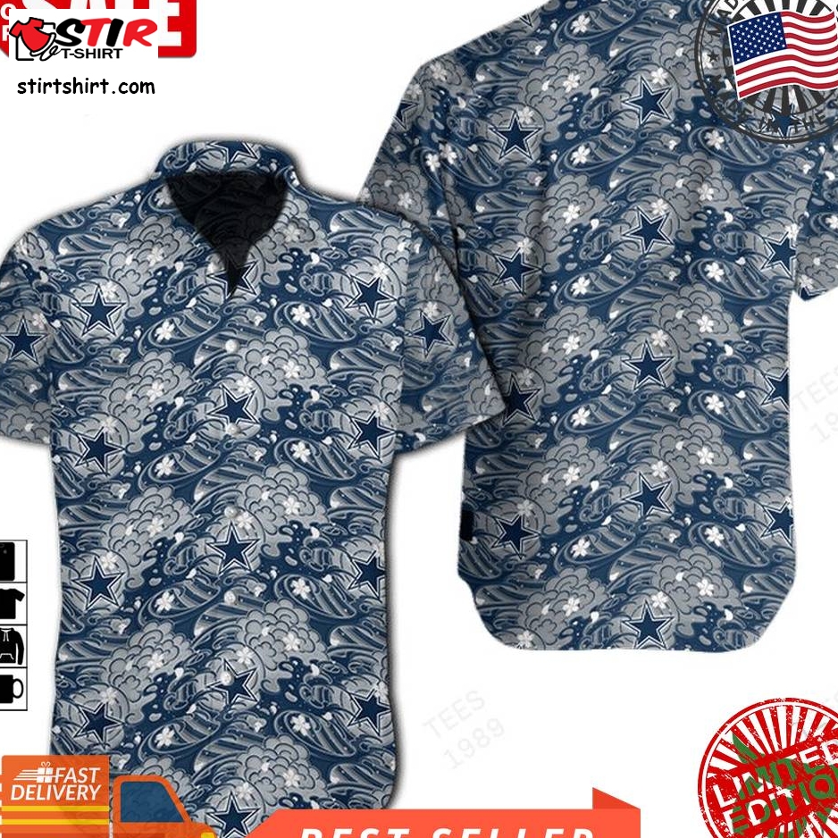 Nfl Dallas Cowboys Great Waves Of Japanese Hawaiian Shirt