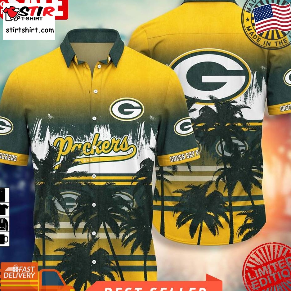 Nfl Green Bay Packers Coconut Island Hawaiian Shirt, Short