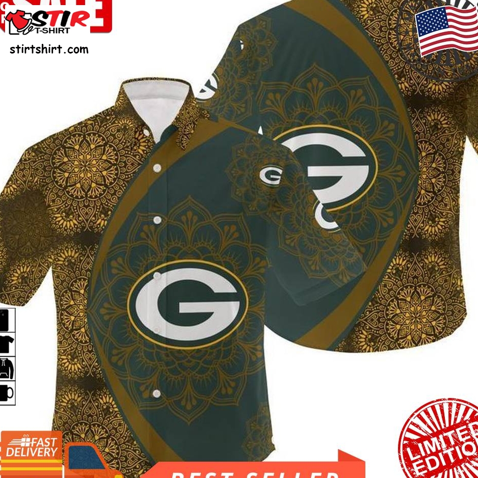 Nfl Green Bay Packers Gift For Fan Hawaiian Graphic Print Short Sleeve Hawaiian Shirt 2 H97