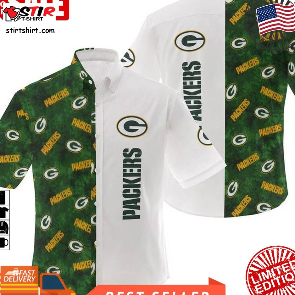 Nfl Green Bay Packers Gift For Fan Hawaiian Graphic Print Short Sleeve Hawaiian Shirt 6 H97