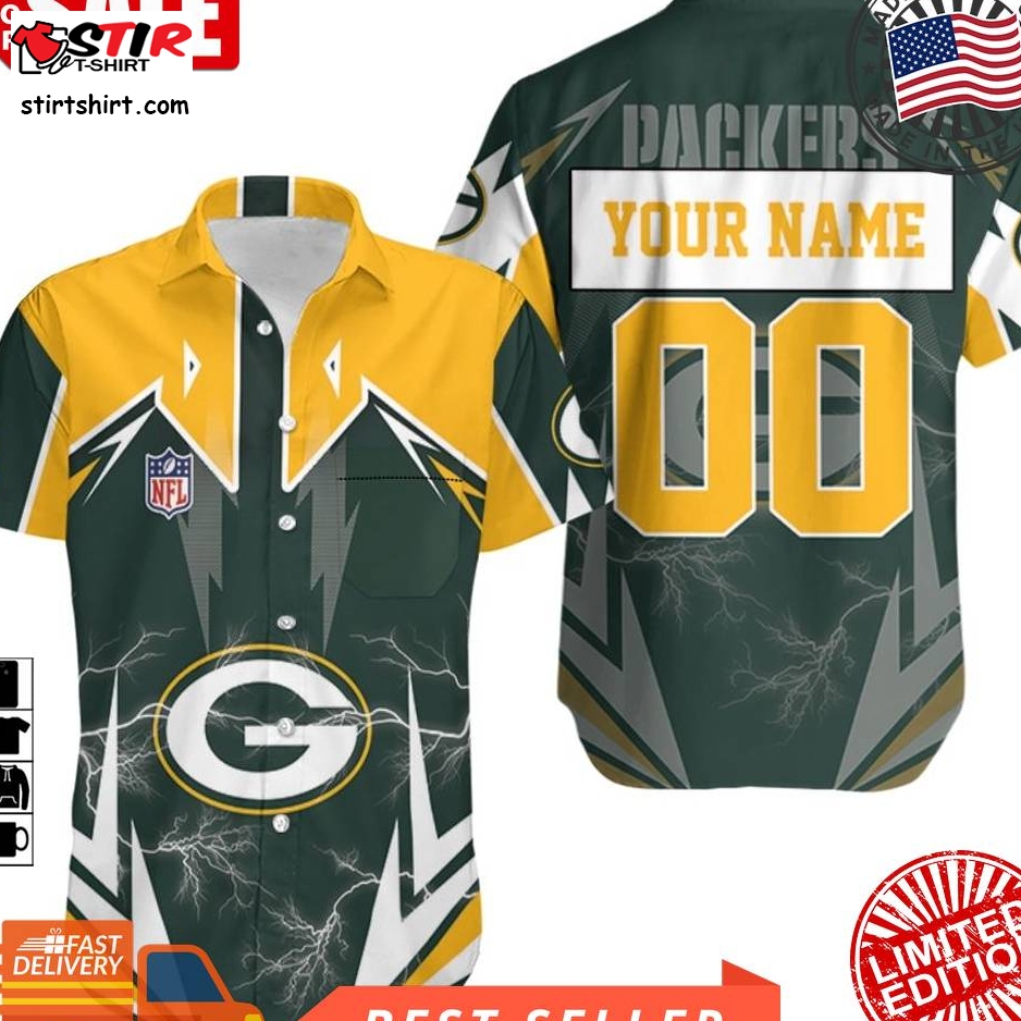 Nfl Green Bay Packers Lightning 3D Hawaiian Shirt