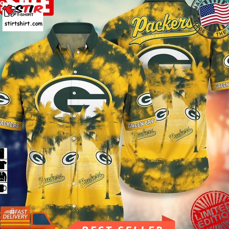 Nfl Green Bay Packers Logo Hawaiian Shirt, Short