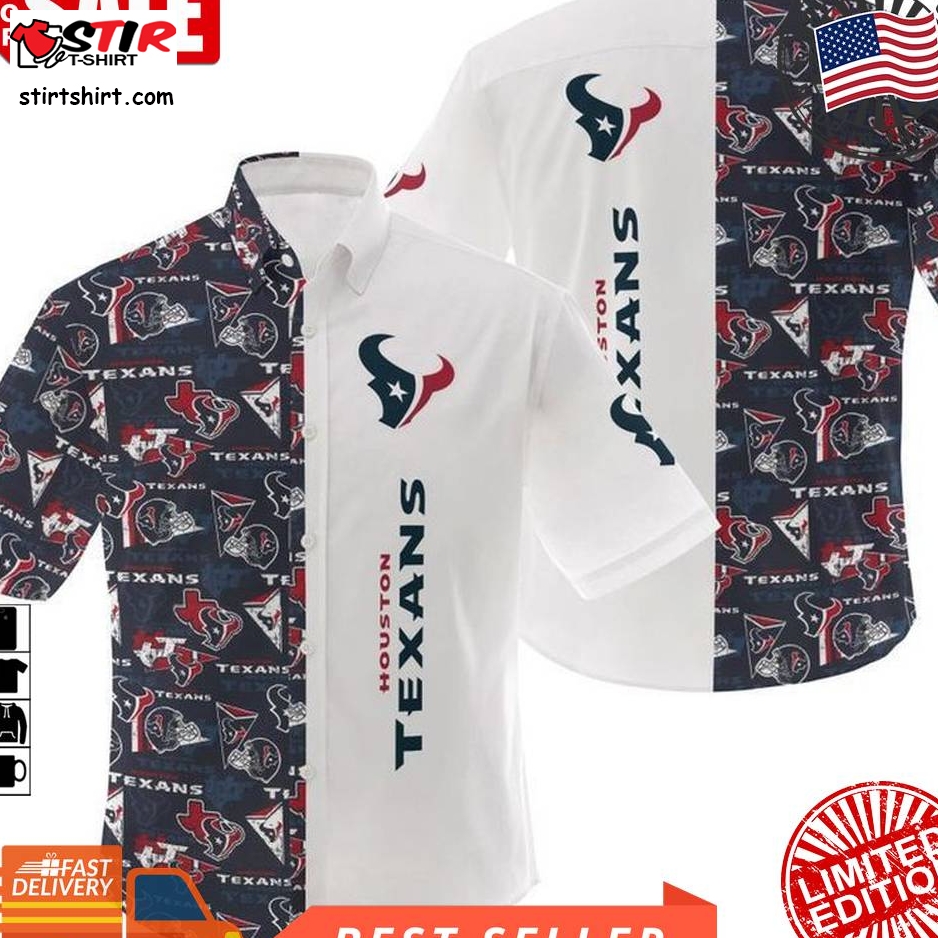 Nfl Houston Texans Gift For Fan Hawaiian Graphic Print Short Sleeve Hawaiian Shirt 6 H97
