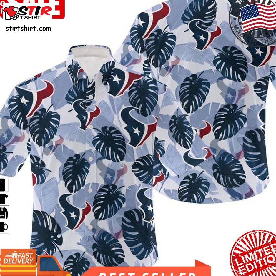 Nfl Houston Texans Nfl Gift For Fan Hawaiian Graphic Print Short Sleeve Hawaiian Shirt 8 H97