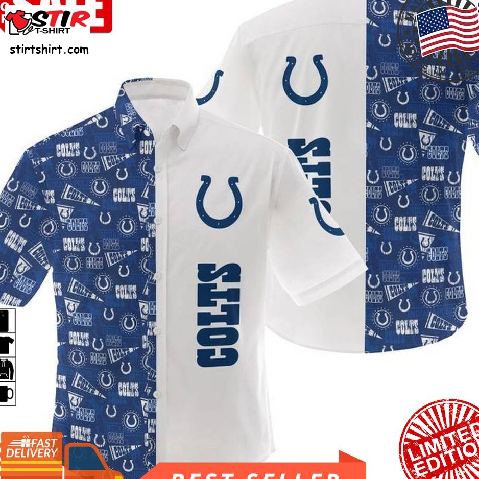 Nfl Indianapolis Colts Gift For Fan Hawaiian Graphic Print Short Sleeve Hawaiian Shirt 6 H97