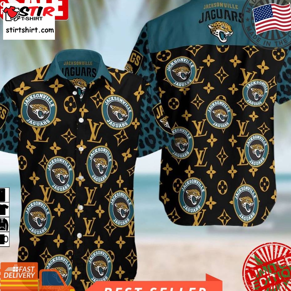 NFL Jacksonville Jaguars with Yellow Louis Vuitton Logo Black Hawaiian  Shirt - Owl Fashion Shop