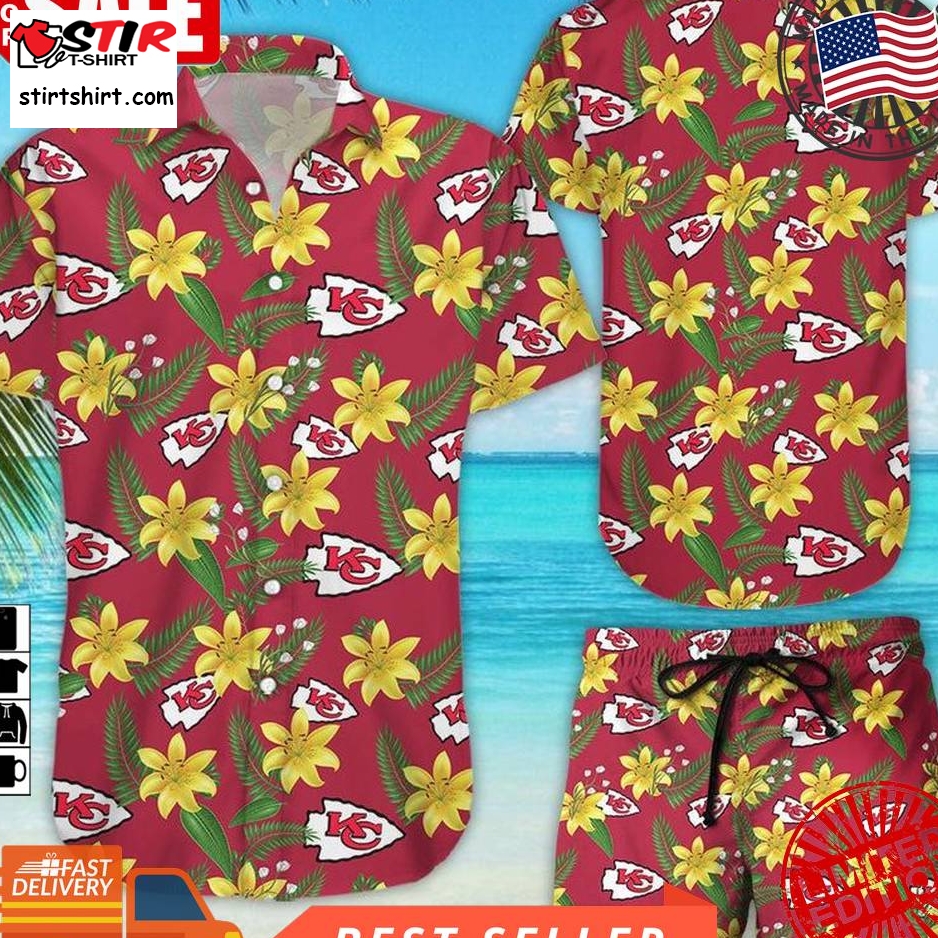 Nfl Kansas City Chiefs Tropical Flower Hawaiian Shirt 