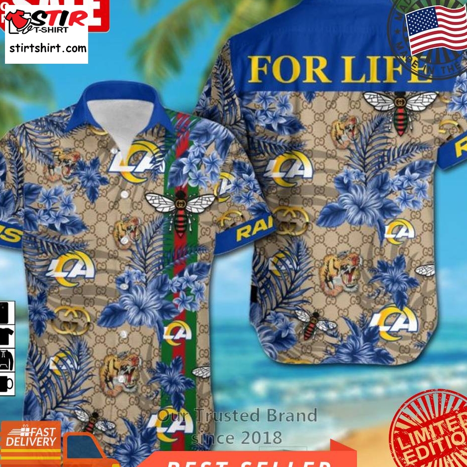 Nfl Los Angeles Rams Gucci Hawaiian Shirt, Short  