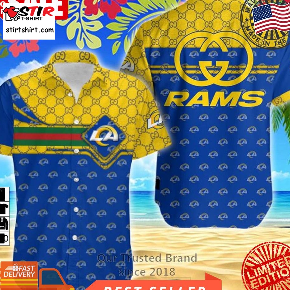 Nfl Los Angeles Rams Gucci Hawaiian Shirt  