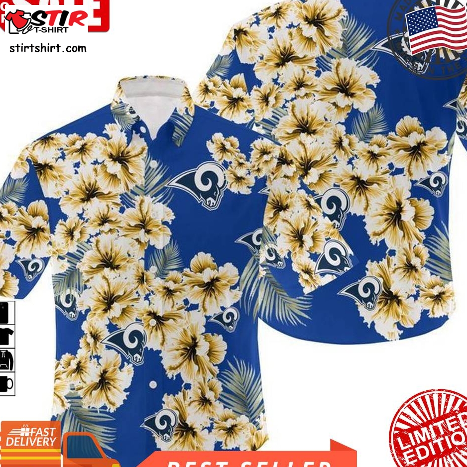 Nfl Los Angeles Rams Nfl Gift For Fan Hawaiian Graphic Print Short Sleeve Hawaiian Shirt 7 H97