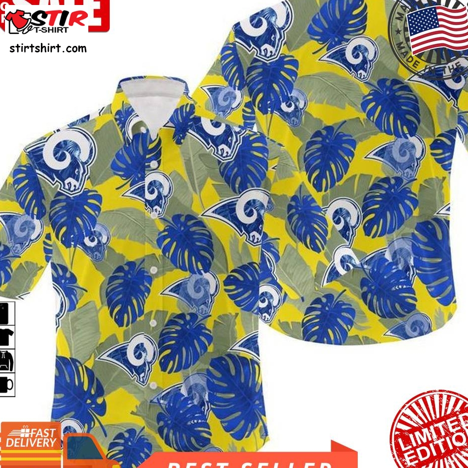 Nfl Los Angeles Rams Nfl Gift For Fan Hawaiian Graphic Print Short Sleeve Hawaiian Shirt 8 H97