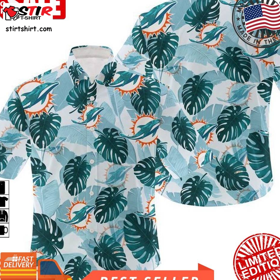 Nfl Miami Dolphins Nfl Gift For Fan Hawaiian Graphic Print Short Sleeve Hawaiian Shirt 8 H97