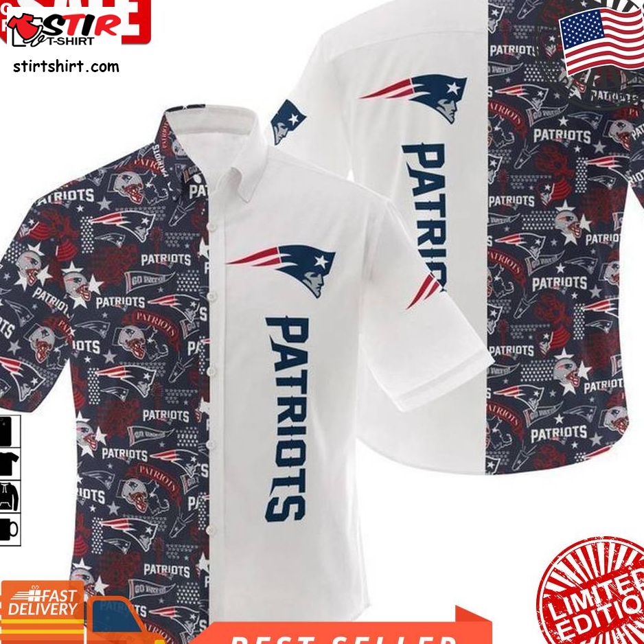 Nfl New England Patriots Gift For Fan Hawaiian Graphic Print Short Sleeve Hawaiian Shirt 6 H97