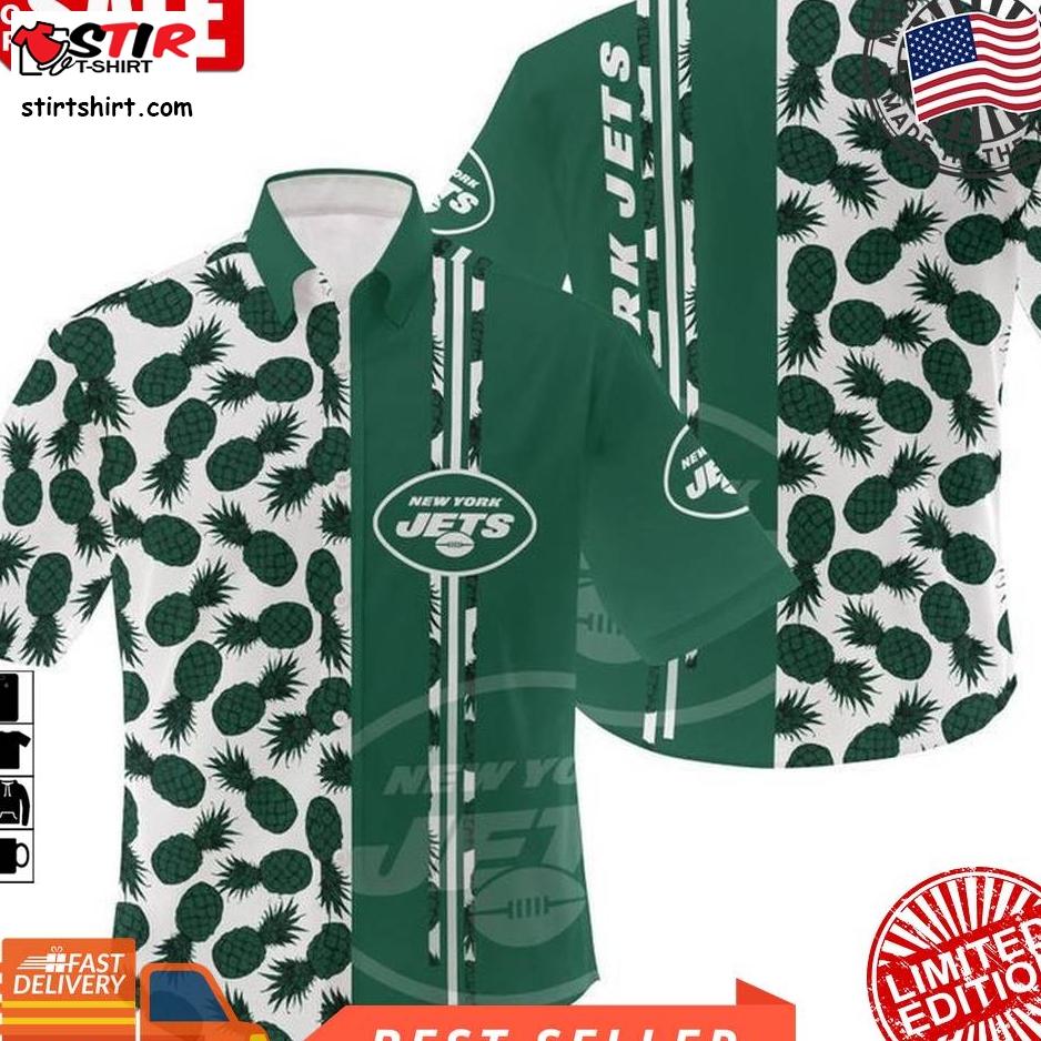 Nfl New York Jets Gift For Fan Hawaiian Graphic Print Short Sleeve Hawaiian Shirt 4 H97