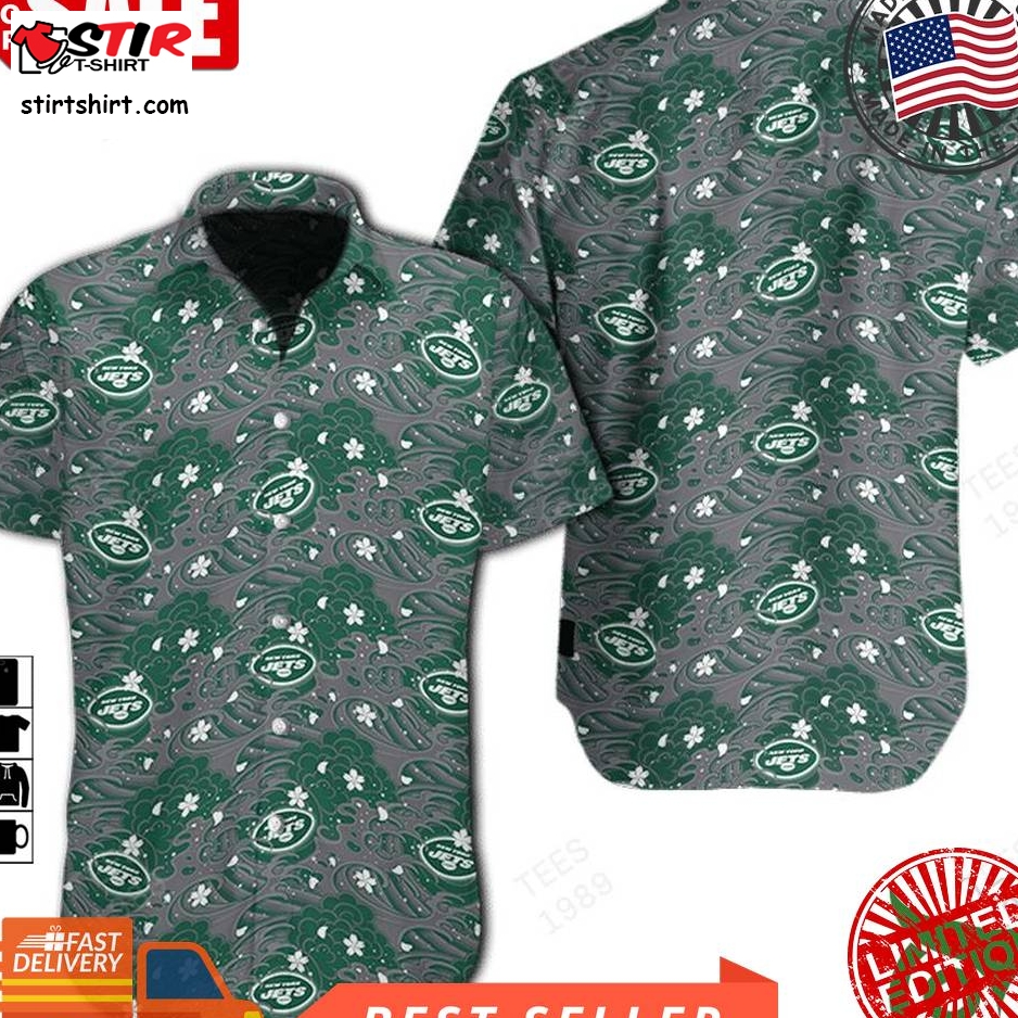 Nfl New York Jets Great Waves Of Japanese Hawaiian Shirt