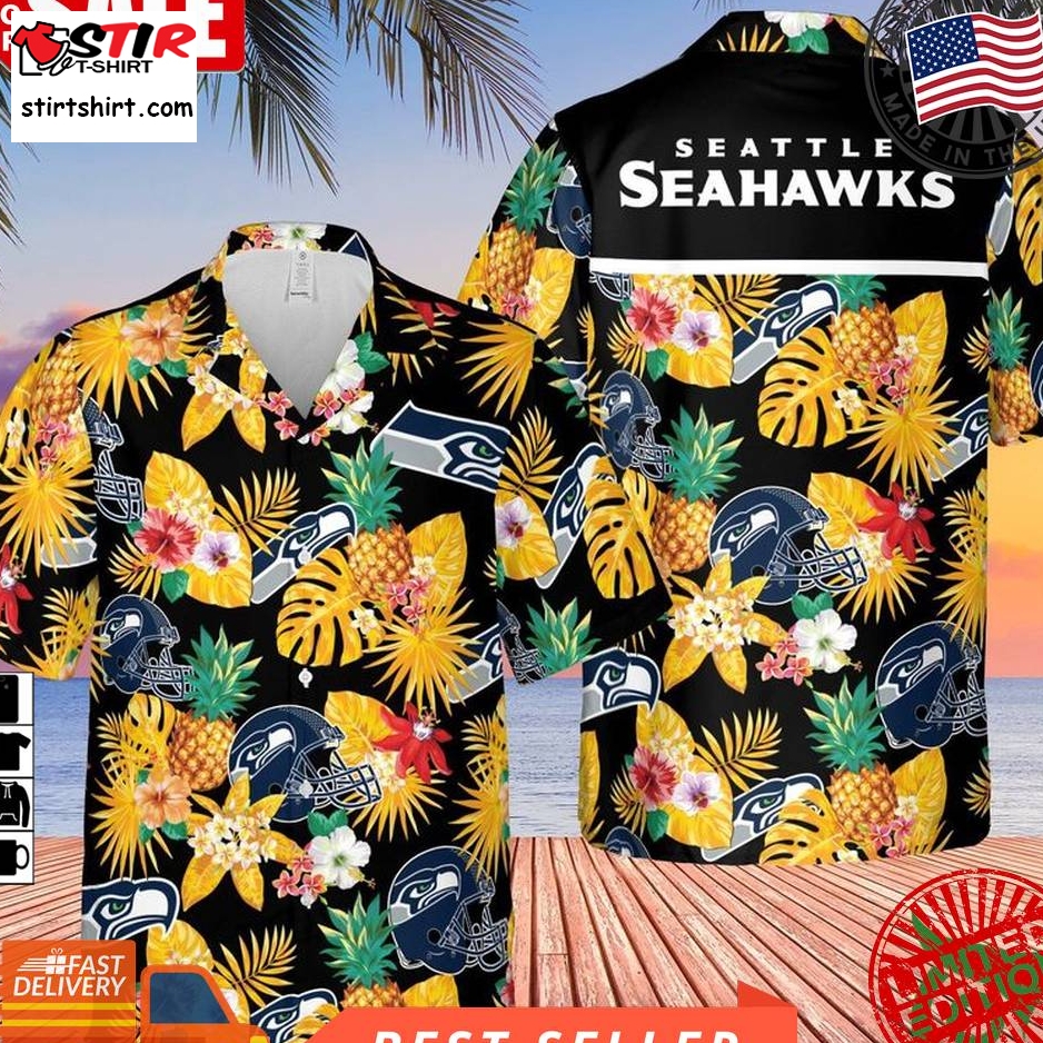 Seattle Seahawks Baby Yoda Short Sleeve Button Up Tropical Aloha Hawaiian  Shirts For Men Women - StirTshirt