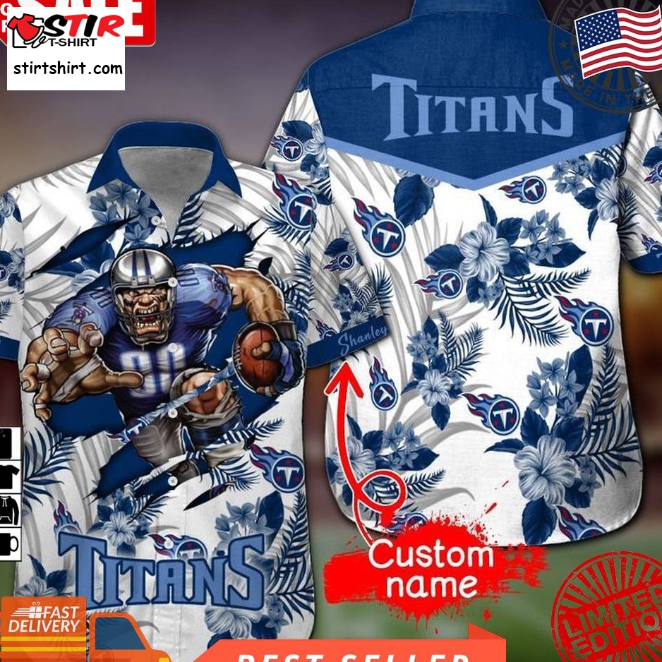 Nfl Tennessee Titans Gift For Fan Personalized Hawaiian Graphic Print Short Sleeve Hawaiian Shirt H97