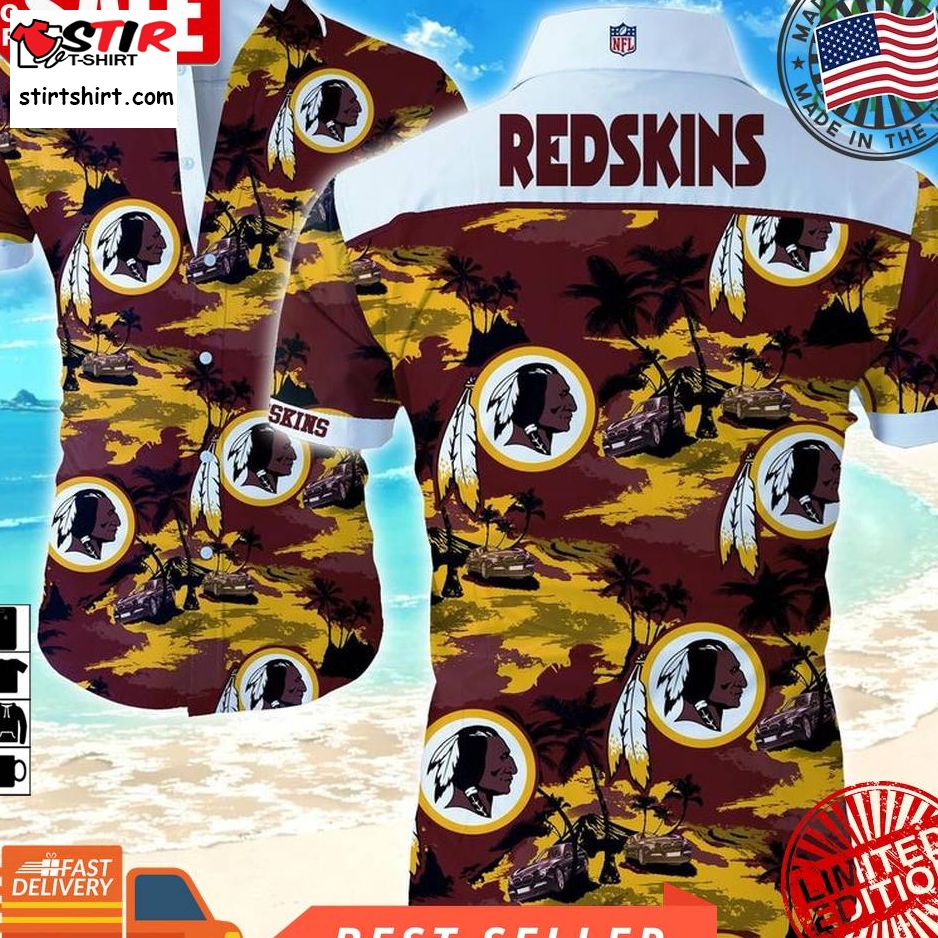 Nfl Washington Redskins Football Team Logo Hawaiian Shirt Short Sleeve Summer Wear  Washington Football Team 