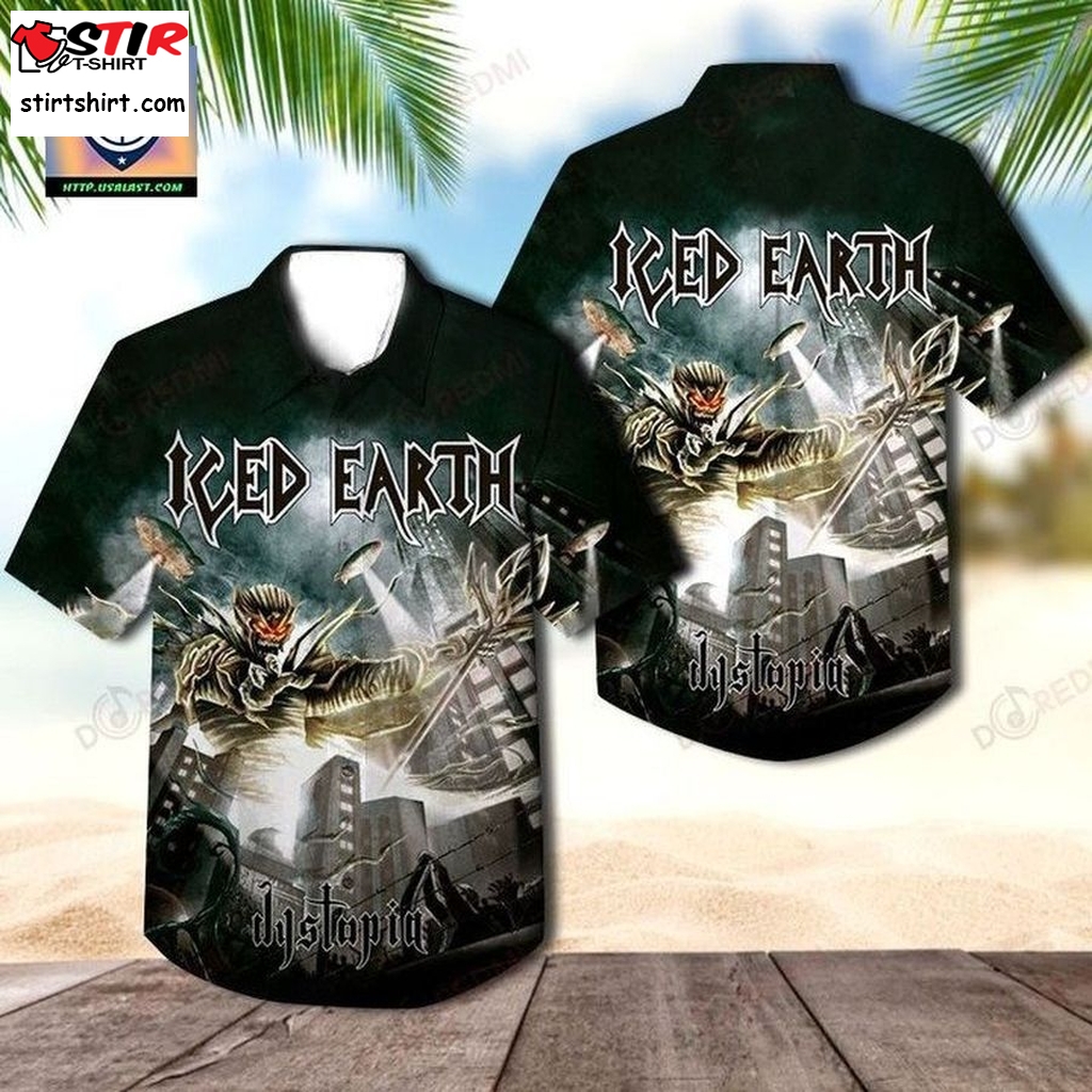 Nice Iced Earth Dystopia Album Hawaiian Shirt  Nice 