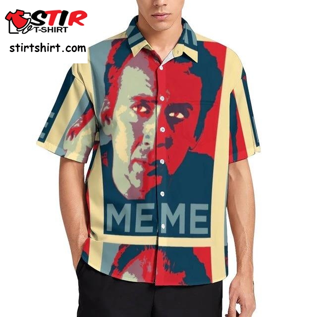 Nicolas Cage Shirt Nicolas Cage Short Funny Shirts Meme Shirts Blouses Hawaii Shirt1