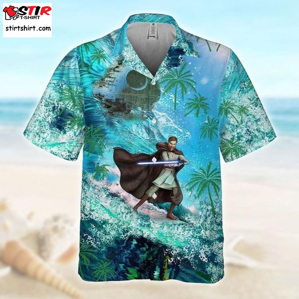 Obi Wan Surfing Hawaiian Shirt  Hawkeye Pierce 