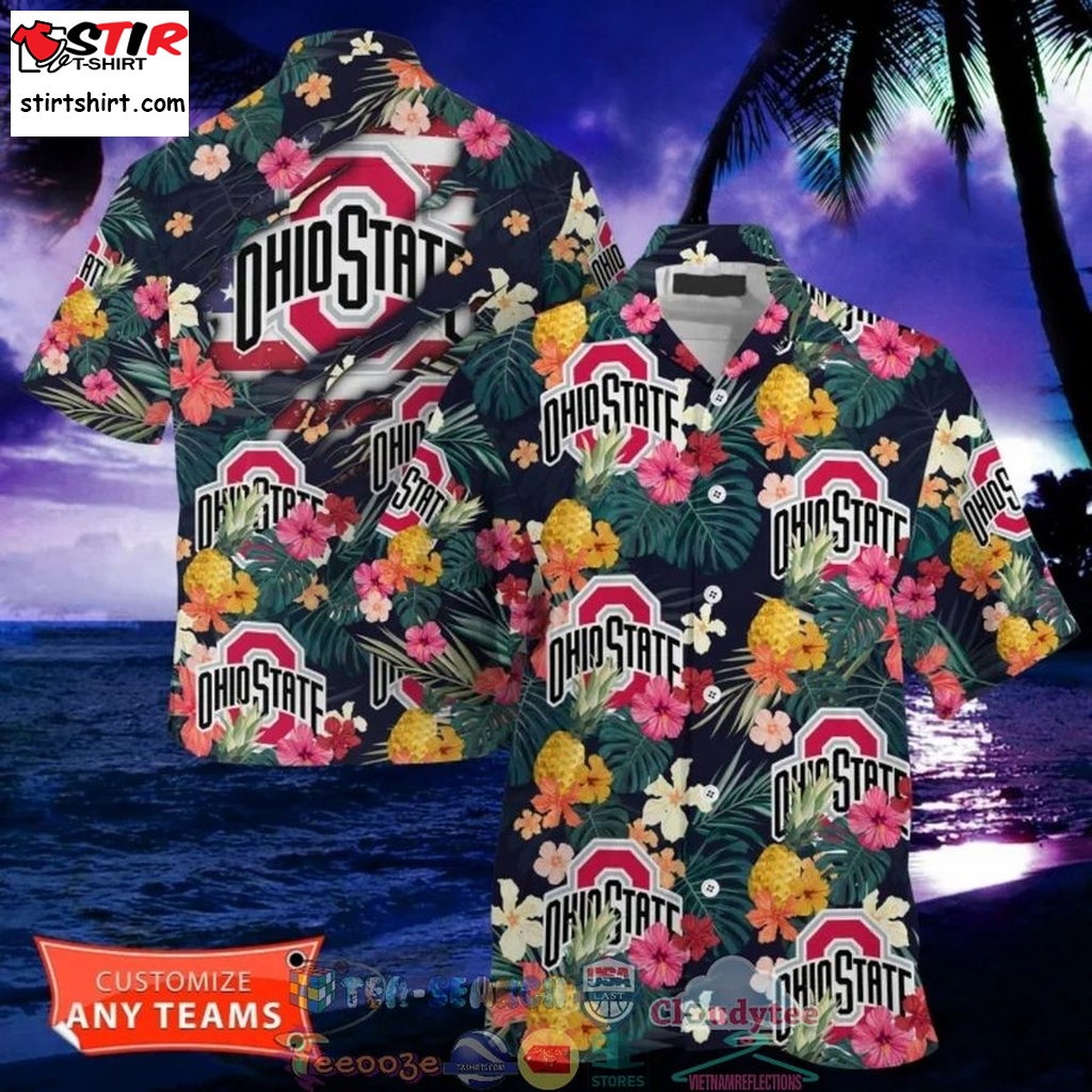 Ohio State Buckeyes Ncaa Pineapple Tropical Hawaiian Shirt  Saleoff  Nc State 