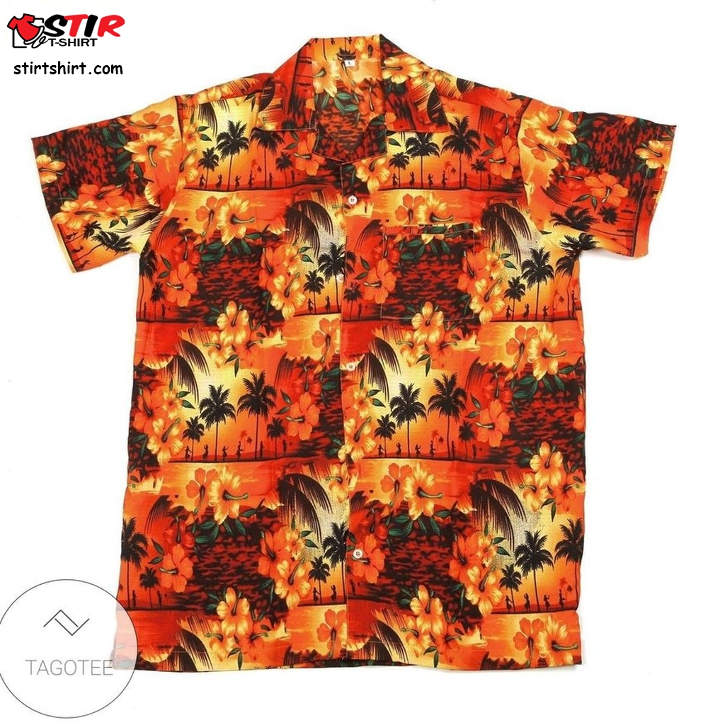 Orange Paradise Hawaiian Shirt  Corn 