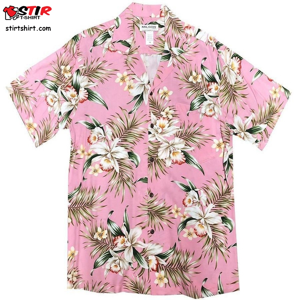 Pacific Orchid Pink Hawaiian Shirt  s Pink