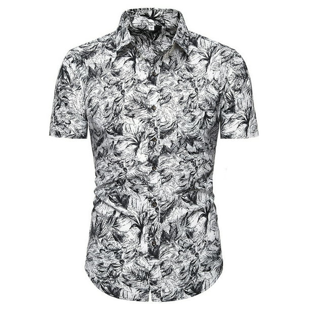 Paille Mens Slim Fit Hawaiian Shirts For Spring Break And Summer Floral Beachwear Short Sleeve Button Down Aloha Shirtjpeg