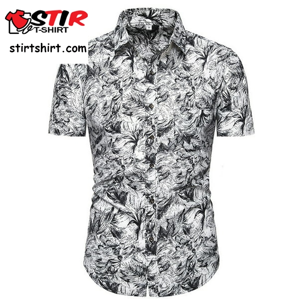 Paille Mens Slim Fit Hawaiian Shirts For Spring Break And Summer Floral Beachwear Short Sleeve Button Down Aloha Shirt