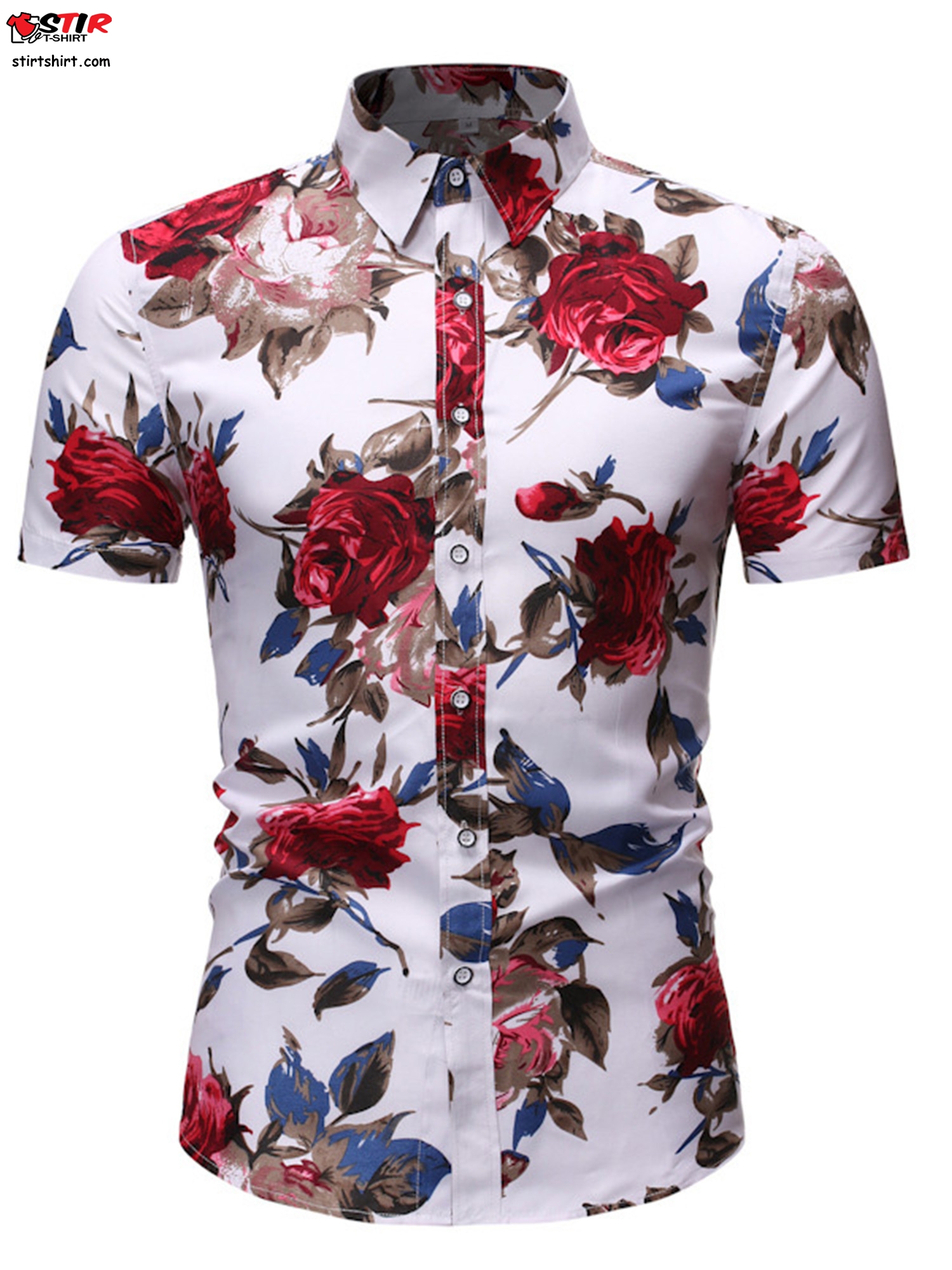Paille Mens Slim Fit Hawaiian Shirts For Spring Break And Summer Floral Beachwear Short Sleeve
