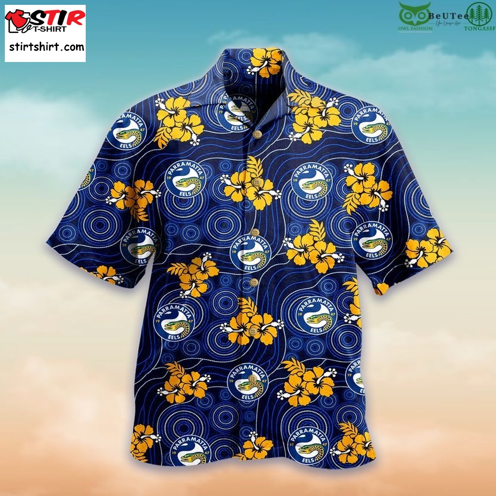 Parramatta Eels Nrl Aloha Sunset Hawaiian Shirt
