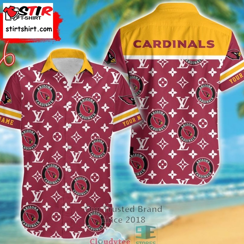 Personalized Arizona Cardinals Louis Vuitton Pattern Hawaiian Shirt  
