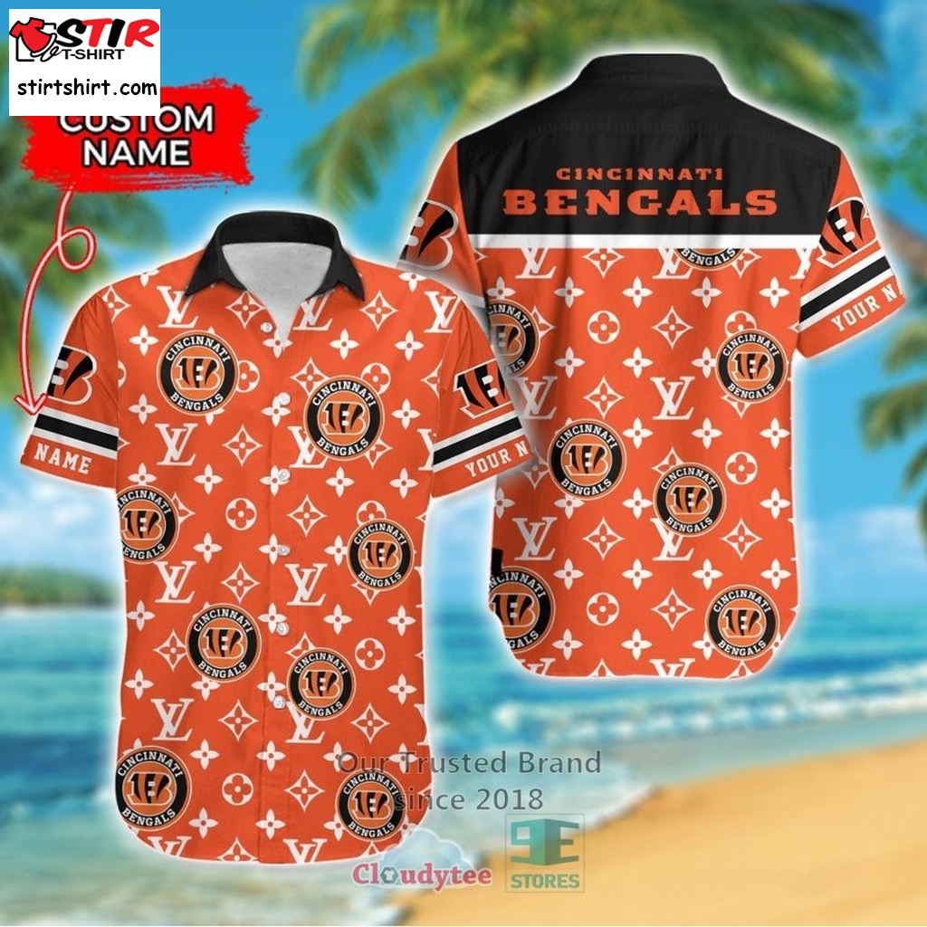 Personalized Cincinnati Bengals Louis Vuitton Pattern Hawaiian Shirt  