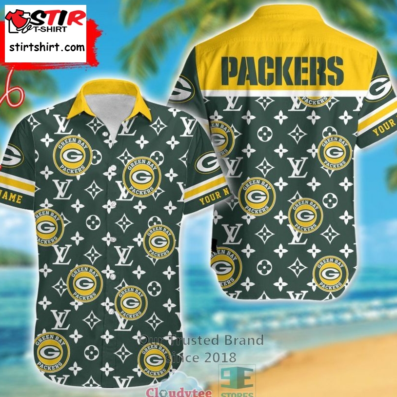 Personalized Green Bay Packers Louis Vuitton Pattern Hawaiian Shirt  